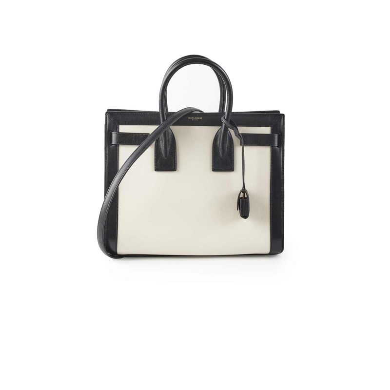 Saint Laurent Small Sac De Jour White/Black