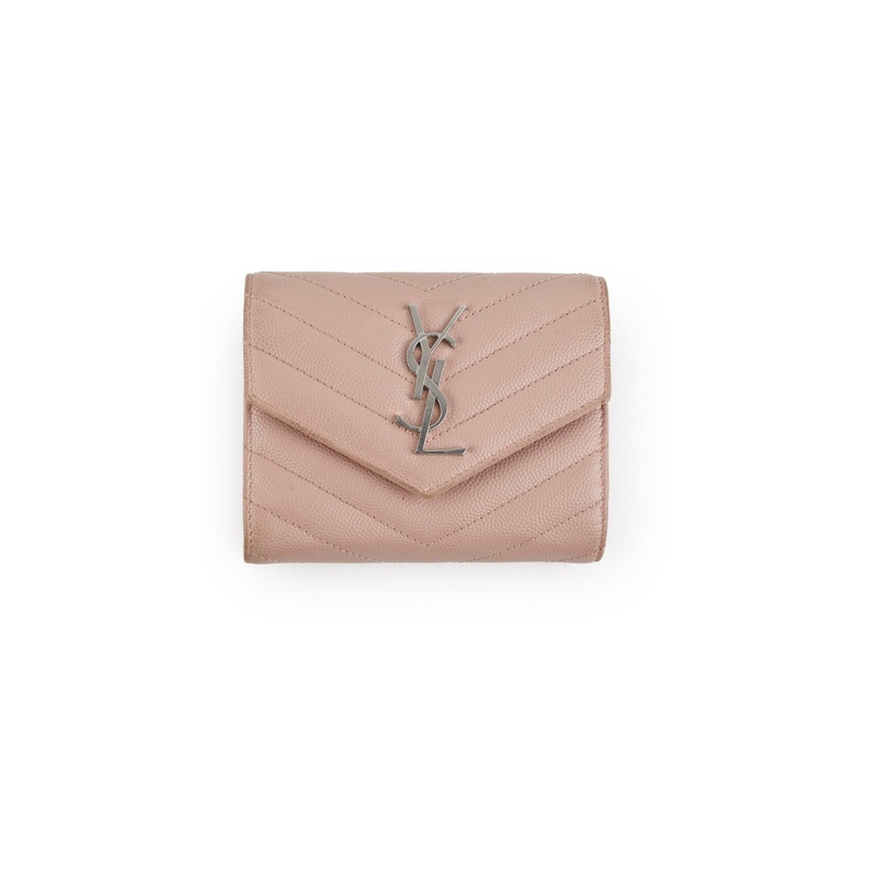 Saint Laurent Matelesse Bi-Fold Wallet Light Pink