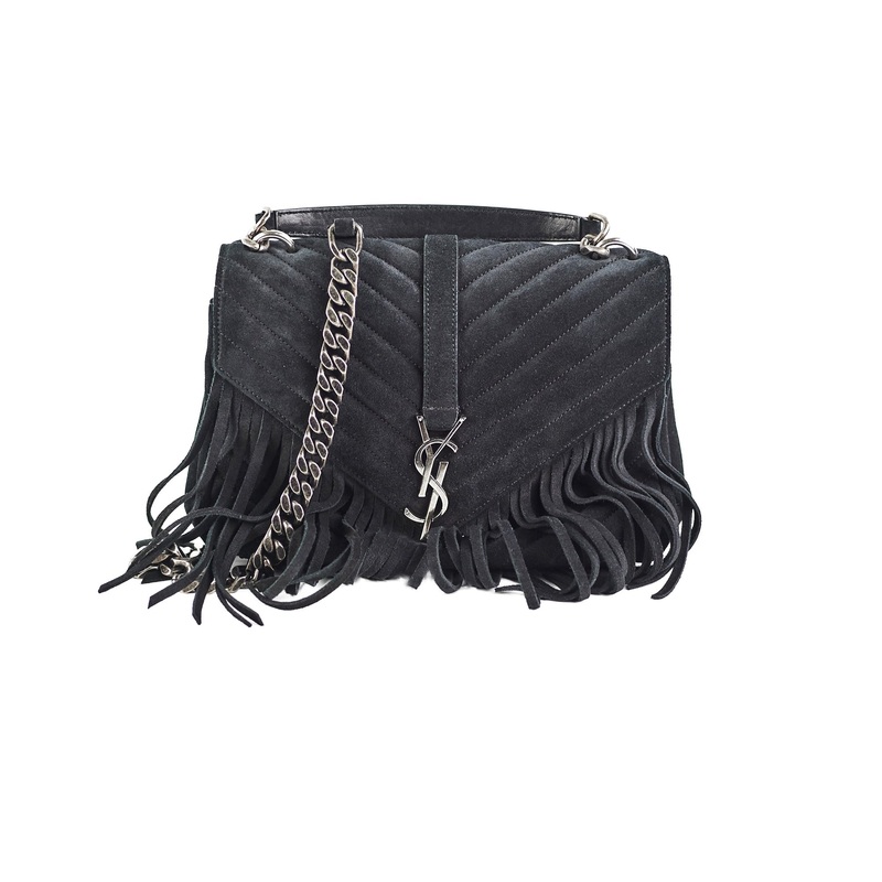 Saint Laurent Suede Black Tassel