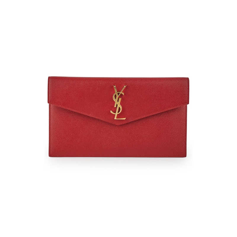 Saint Laurent Uptown Clutch Red