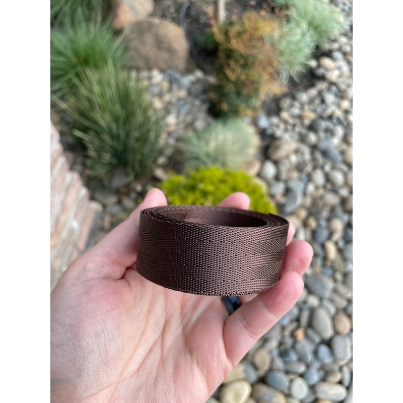 Brown 1 Seatbelt Webbing (by the yard)