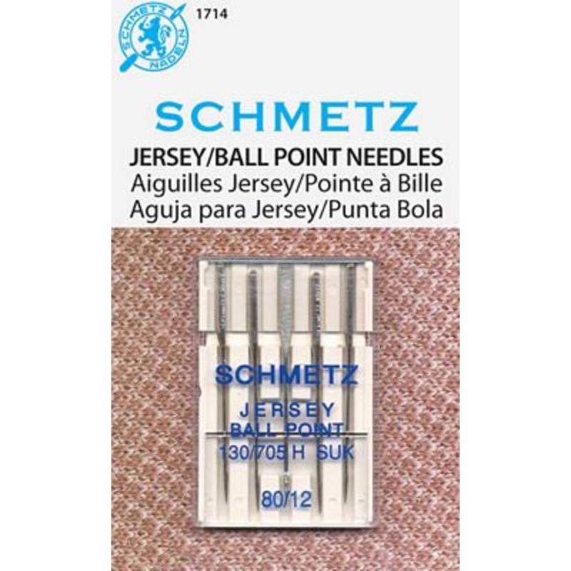 Schmetz 5pack Jersey/Ball Point sz12/80 Needles