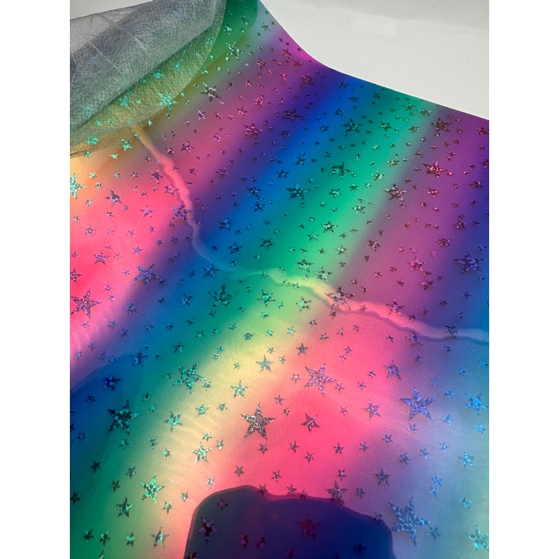 Clear Mermaid Ombre Stars TPU Vinyl