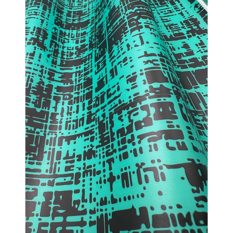 Teal Grunge Frosted Jelly Print Vinyl