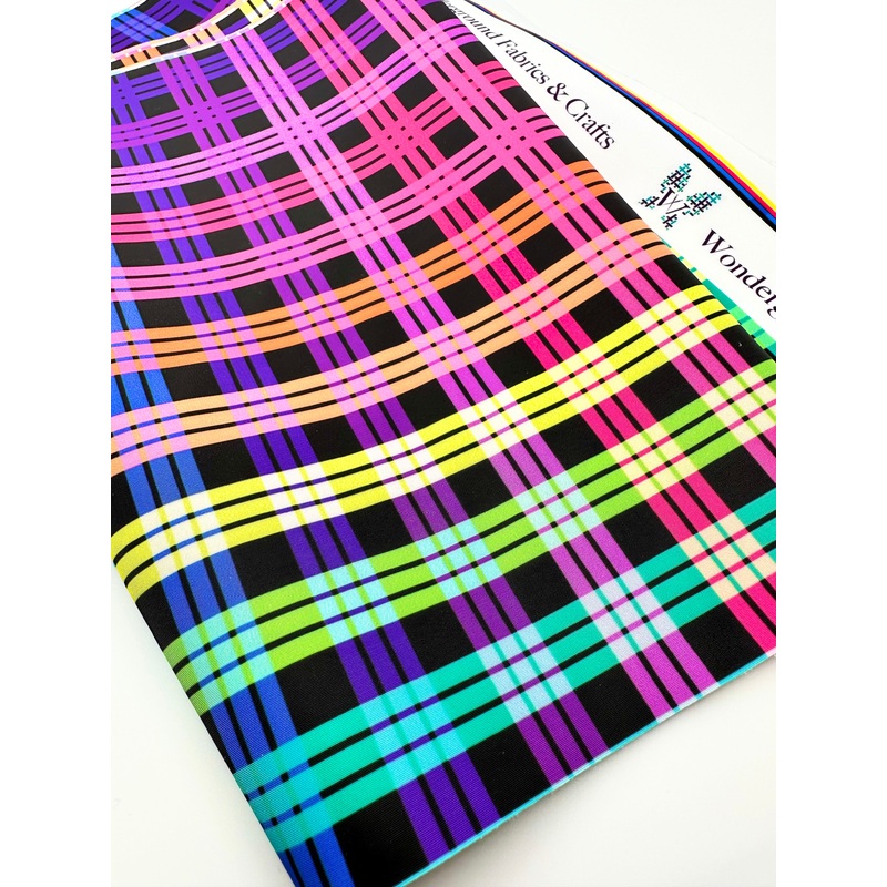 Bright Rainbow Plaid Lux Bonded Poly/Nylon