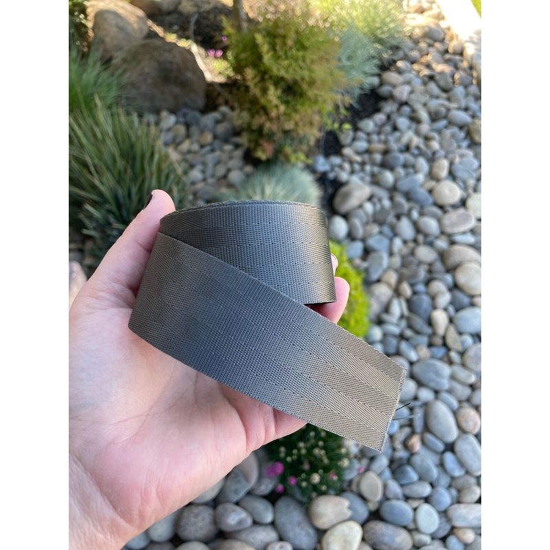 Charcoal 1.5 Seatbelt Webbing (by the yard)