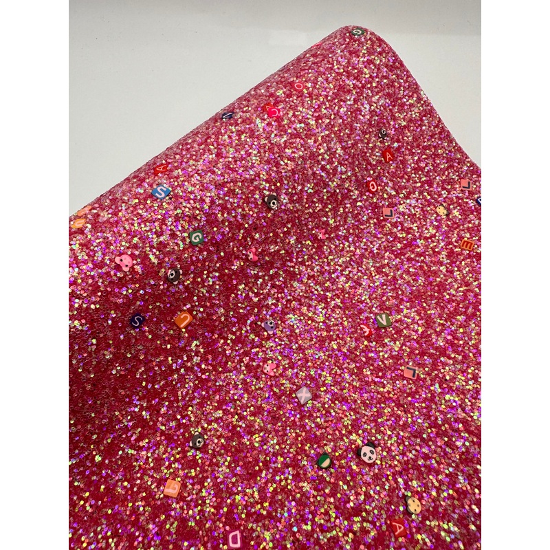 Coral Alphabet Glitter Craft Vinyl