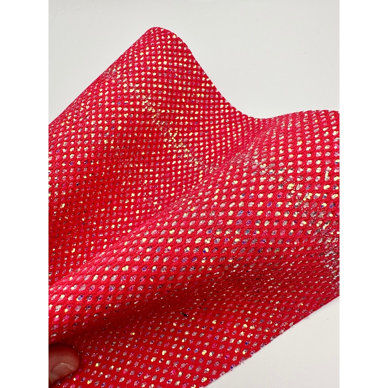 Coral Fishnet Glitter Craft Vinyl