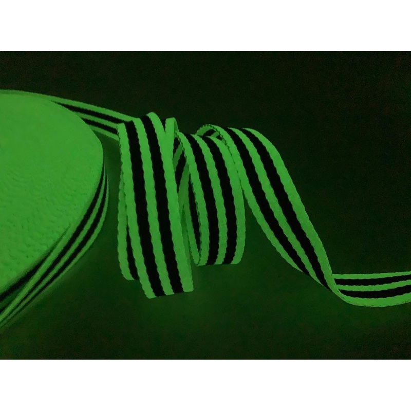 Exclusive! Lime and Black Glow in the Dark  1 Webbing