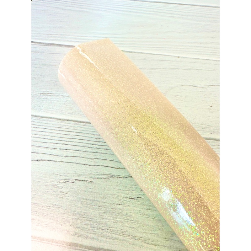 Champagne Light Weight Smooth Glitter Vinyl