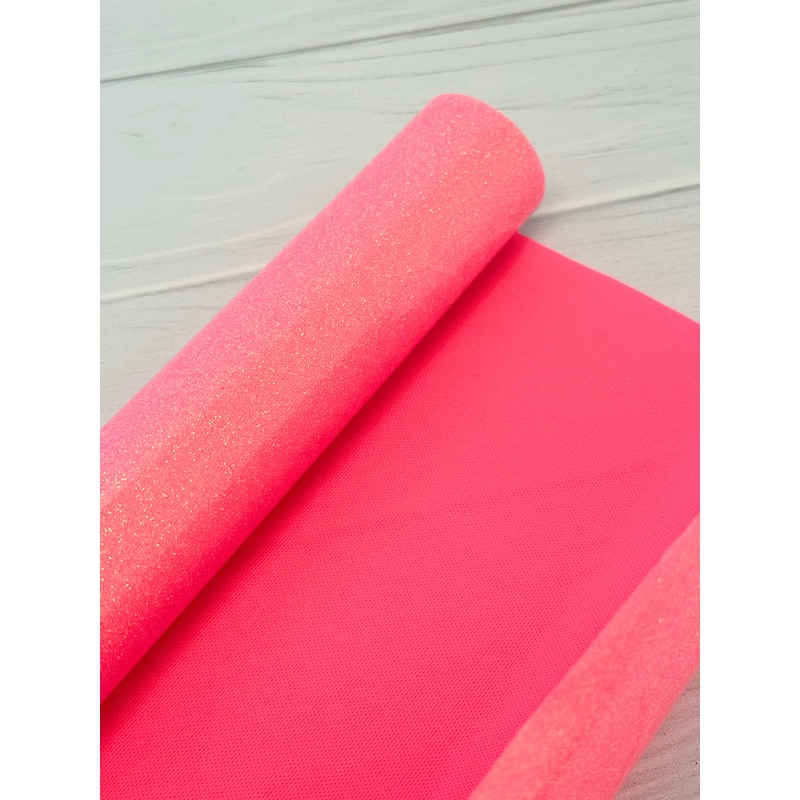 Coral Pink Light Weight Smooth Glitter Vinyl