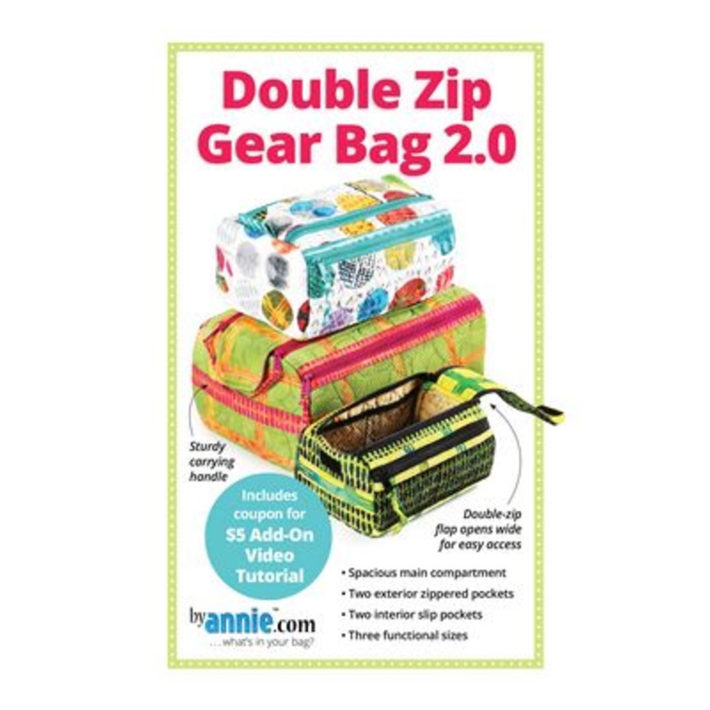 Double Zip Gear Bags 2.0 by Annie Patterns
