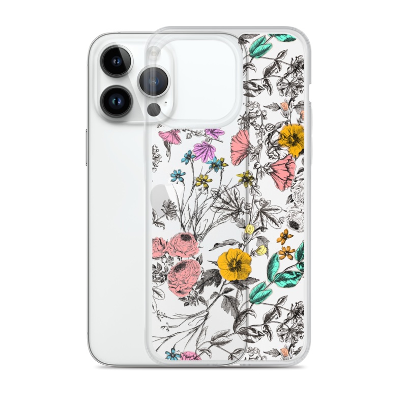Vintage Floral Clear Case for iPhone