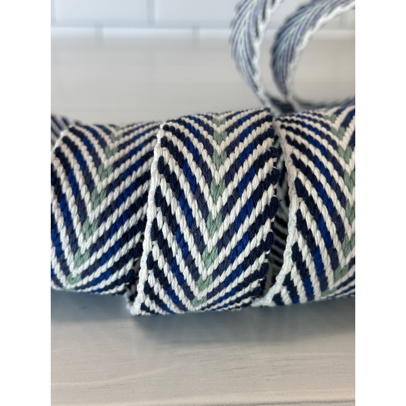 Blue Woven Jacquard 1.5  Webbing