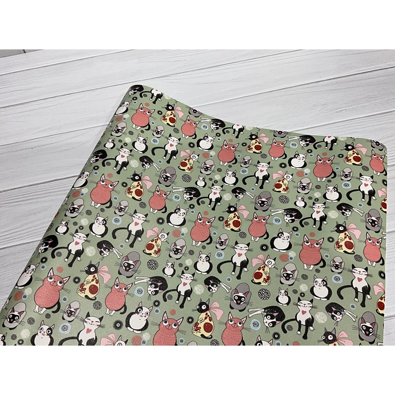 Cute Cartoon Cats Smooth Printed Vinyl