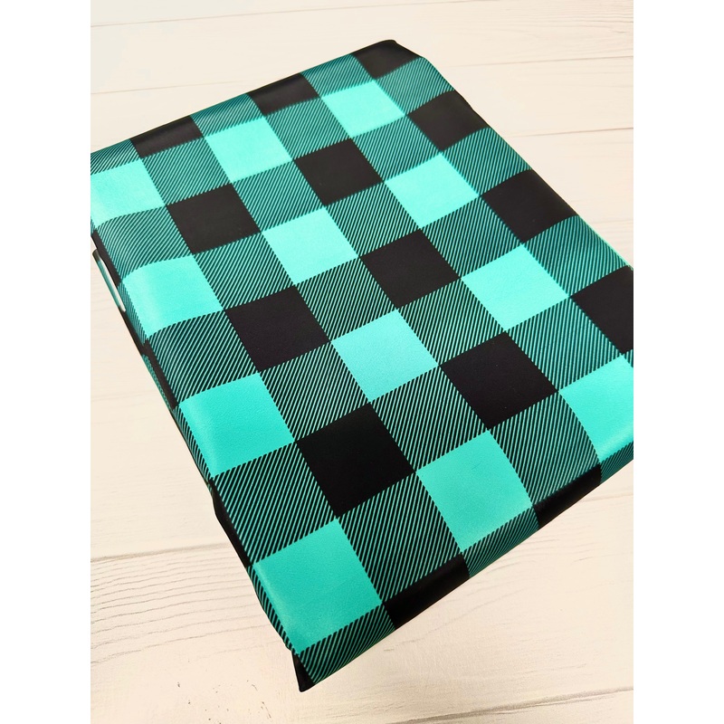 Dark Mint Buffalo Plaid Lux Bonded Poly/Nylon