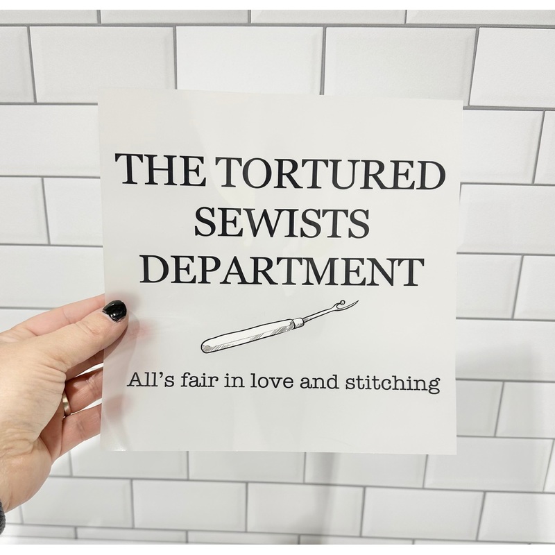 Tortured Sewist DTF Transfer (Iron on Transfer)