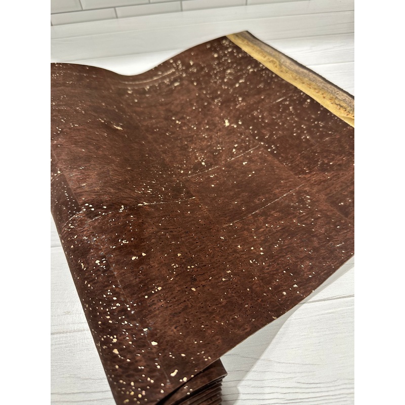 Brown Cork with Gold sparkle