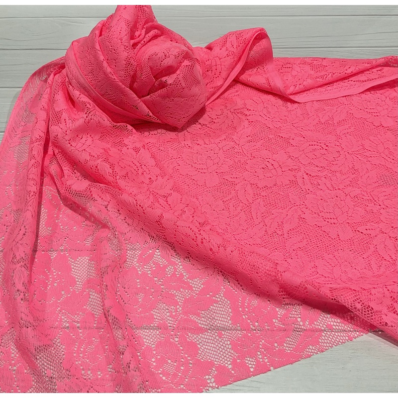 Stretch Lace – Coral Pink