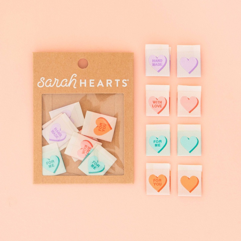 Valentine’s Day Candy Heart Woven Labels – Sewing Gift Tags