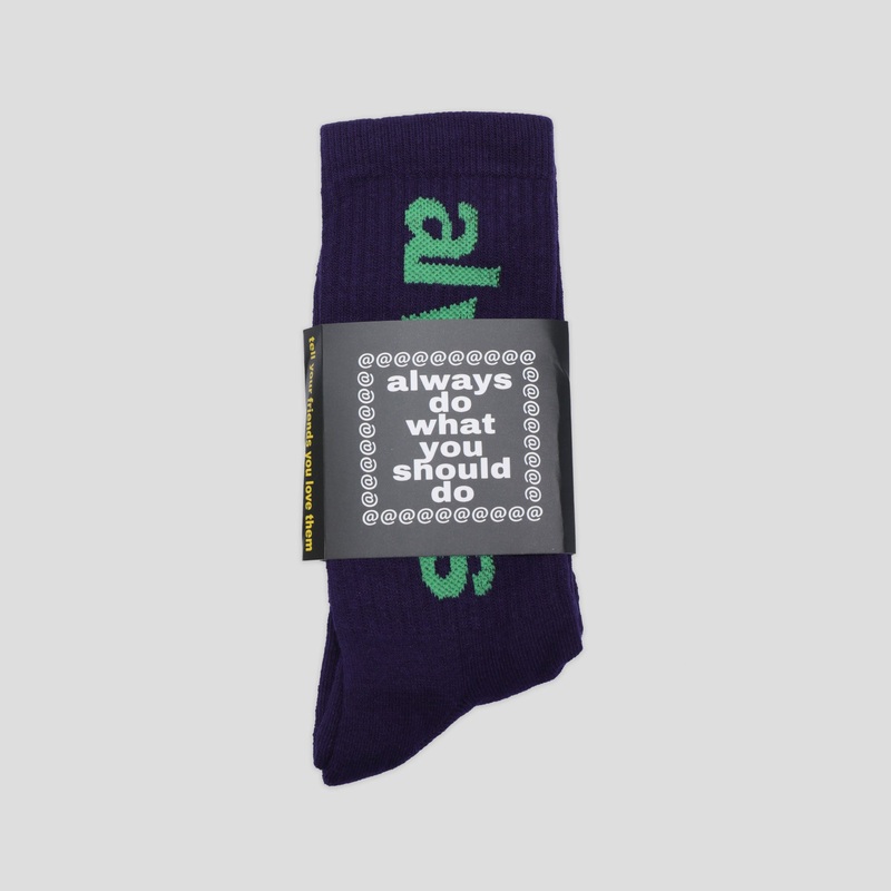 Always Do What You Should Do Always Up Sock – Purple