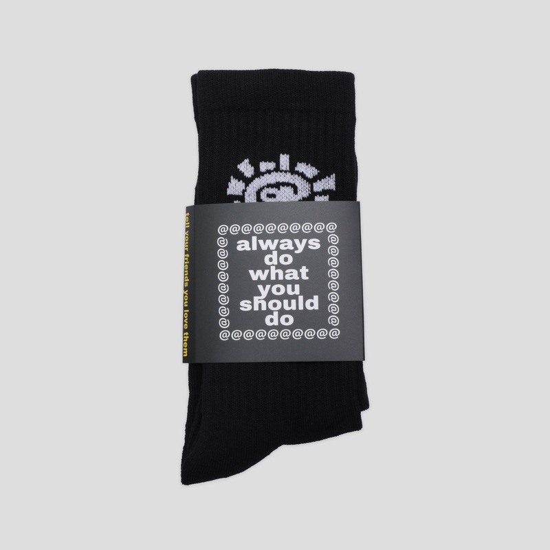 Always Do What You Should Do Solid @Sun Sock – Black