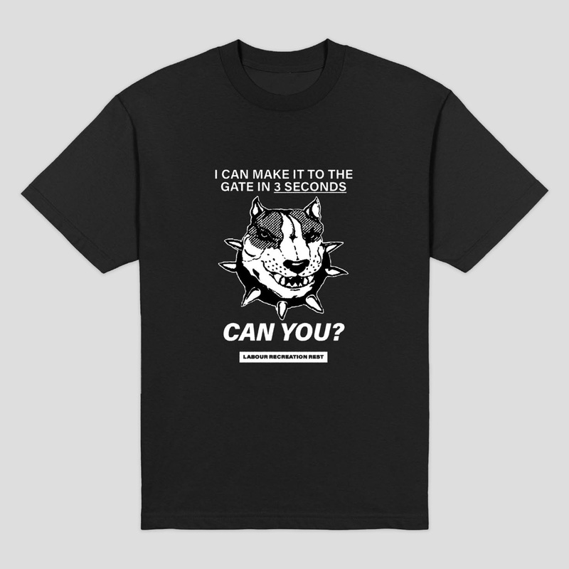 Labour Rest Recreation 3 Seconds T-Shirt – Black