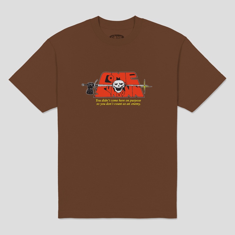 Come Sundown Split Tee – Brown