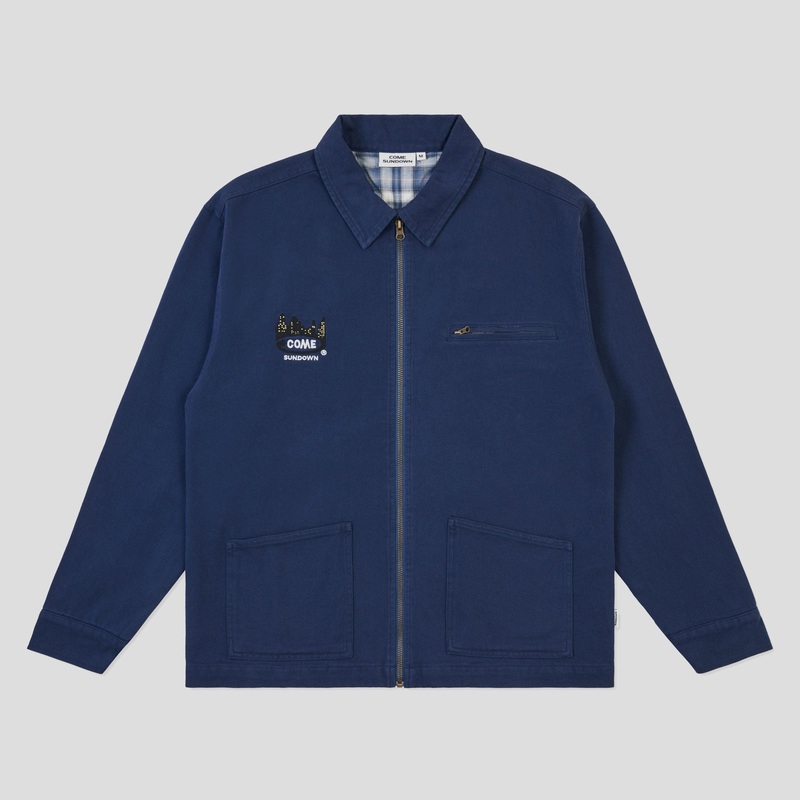 Come Sundown Toil Jacket – Washed Blue