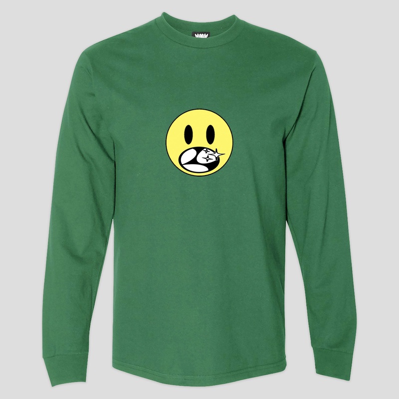 Limosine Happy Face Long-sleeve Tee – Green