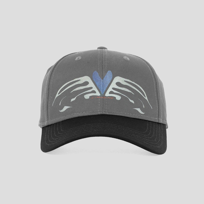 Limosine Heart Wings Hat – Grey / Black
