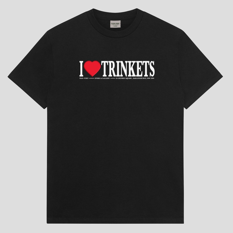 Store & Gallery Exclusive I Love Trinkets Tee – Black