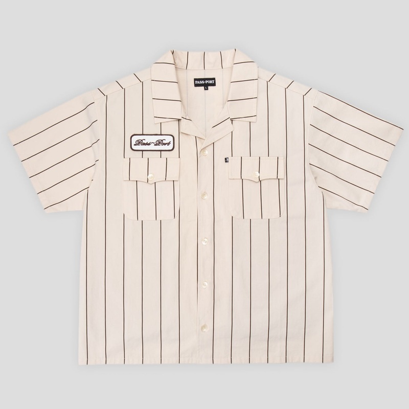 Striped Casual Shirt – Cream