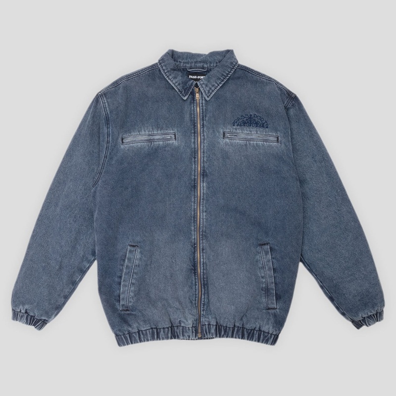 Vineyard Birds Denim Delivery Jacket – Washed Indigo