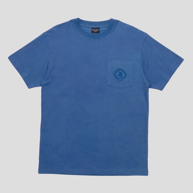 Organic Embroidery Pocket Tee – Royal Blue