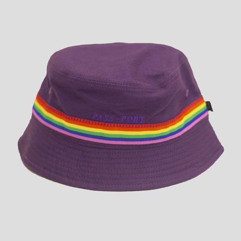PRIDE RIBBON CANVAS BUCKET CAP PURPLE