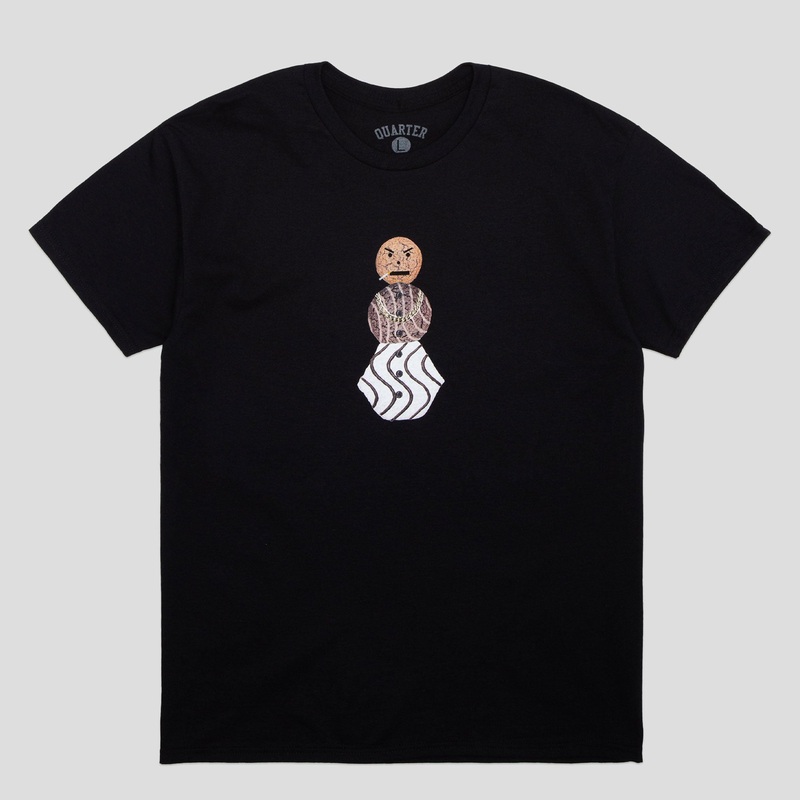Quartersnacks Front Snackman Tee – Black