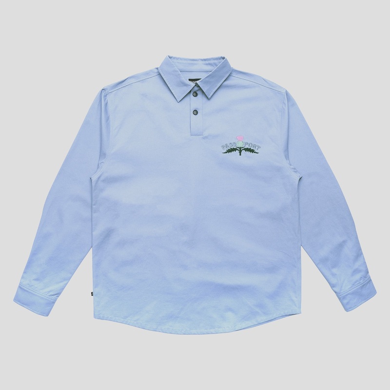 Thistle Embroidery AG Shirt Long Sleeve – Light Blue