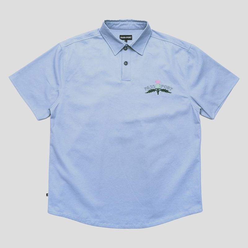 Thistle Embroidery AG Shirt Short Sleeve – Light Blue