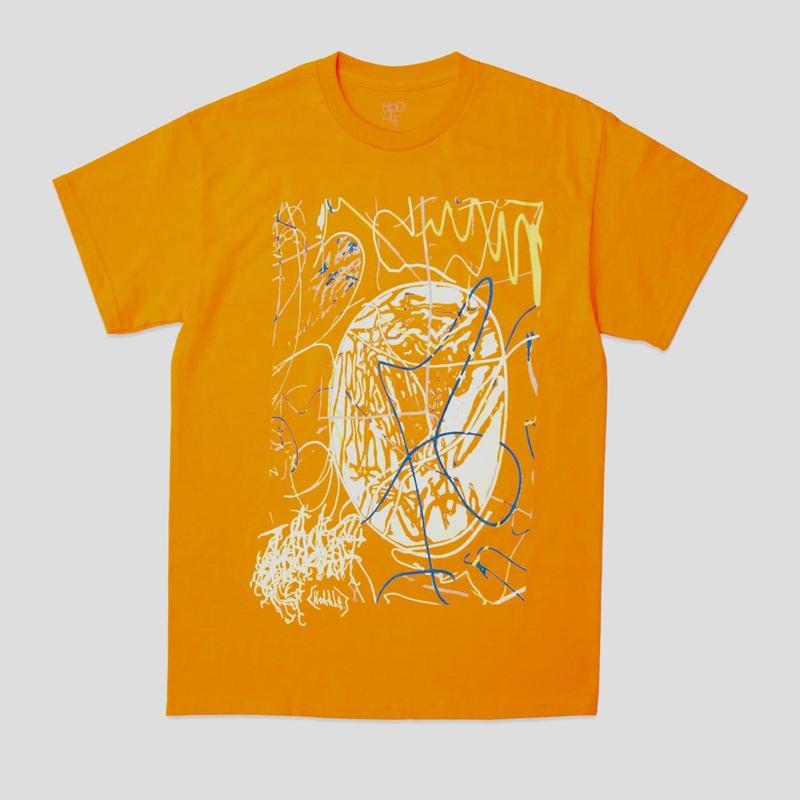 HODDLE GLOBE TEE ORANGE
