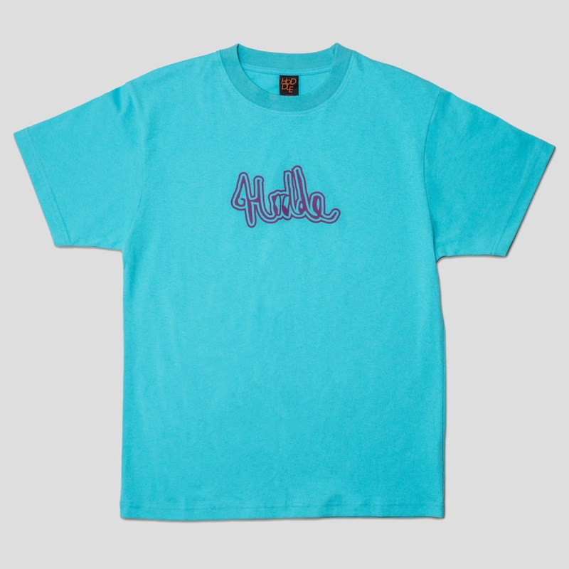 HODDLE LOOPY LOGO TEE BABY BLUE