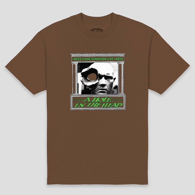 Come Sundown Hole in the Head Tee – Brown