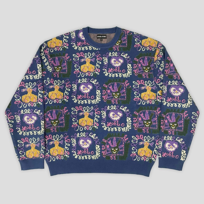 Faces Knit Sweater – Harbour Blue
