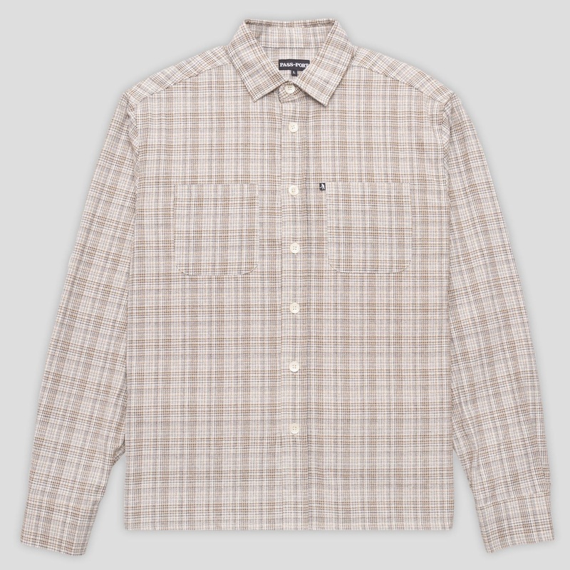Workers Check Shirt Long-sleeve – Black / Bronze