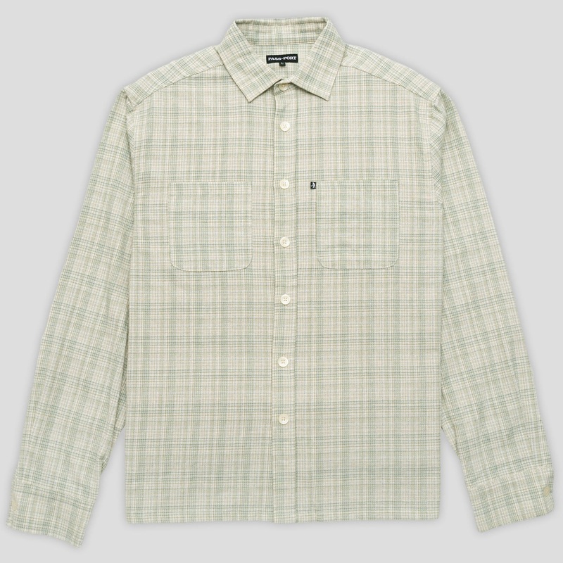 Workers Check Shirt Long-sleeve – Green / Blue