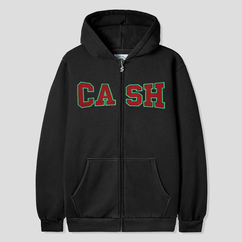 Cash Only Campus Zip-Thru Hood – Washed Black