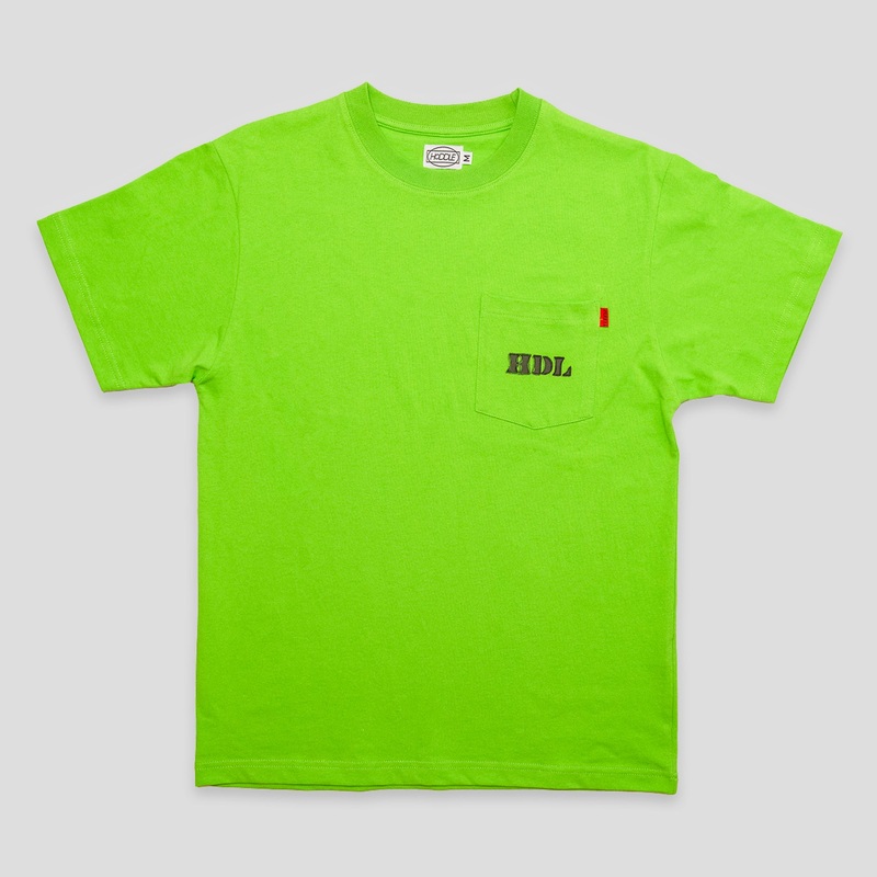 Hoddle Thunderdome Pocket Tee – Lime Green