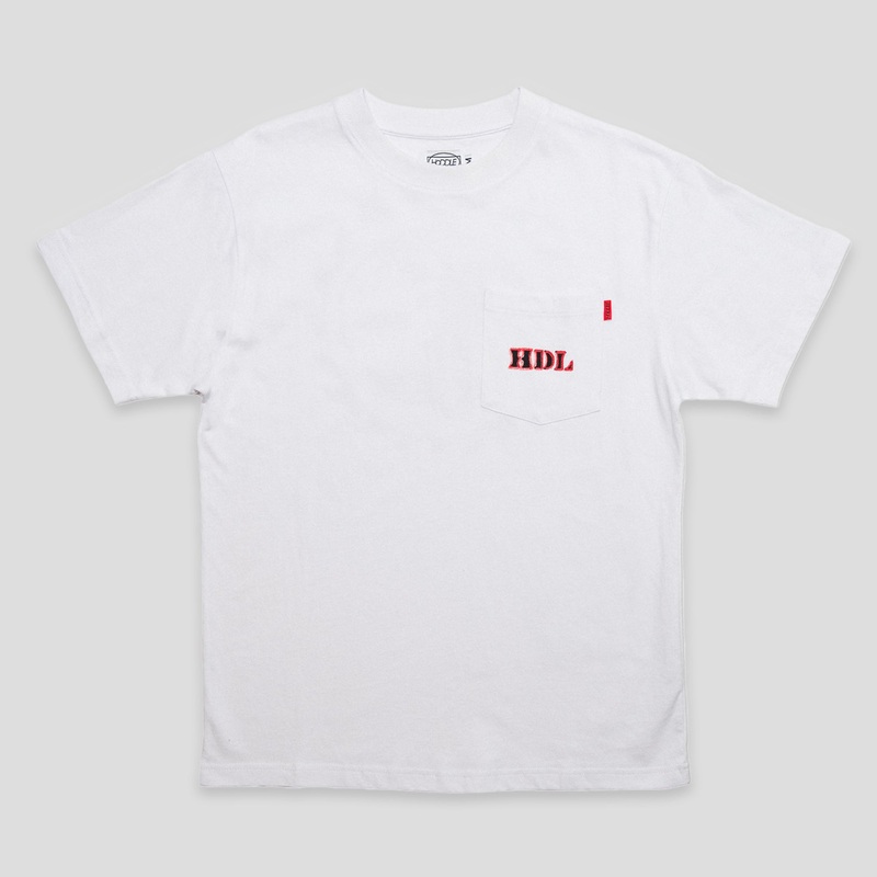 Hoddle Thunderdome Pocket Tee – White