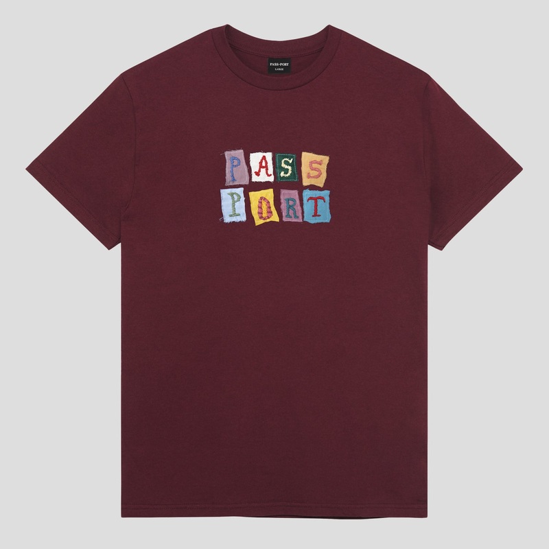 Patchwork Tee – Maroon