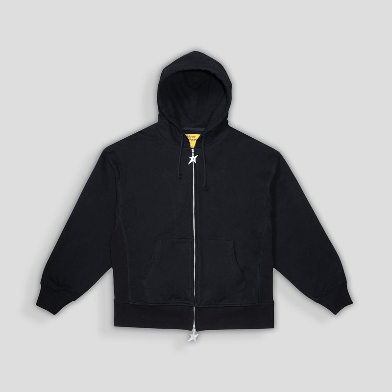 Carpet Company Big C-Star Double Zip Hoodie – Black